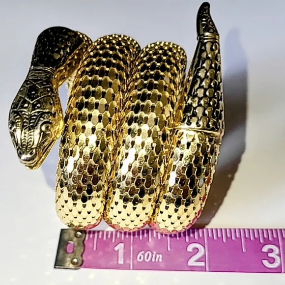 WHITING & DAVIS COILED SNAKE WRAP BRACELET - Picture 5 of 9